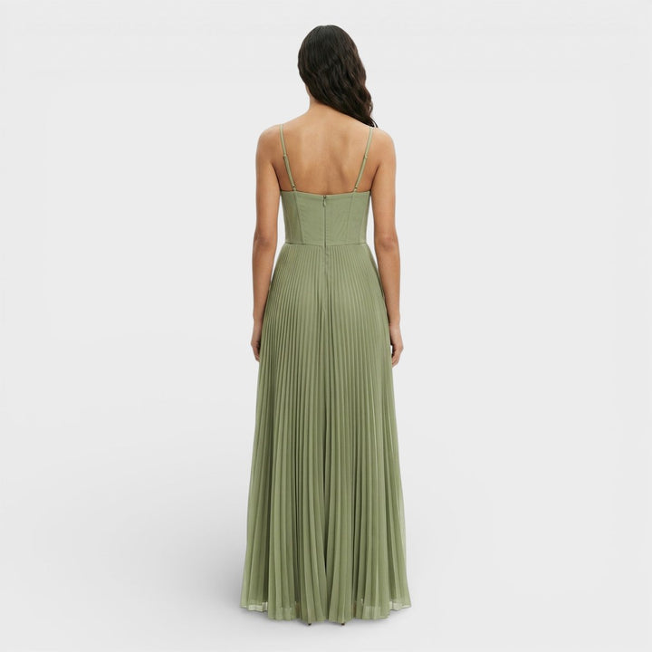 Sophie | Women's Christmas Party Dress Pleated Corset Bodice Maxi Gown