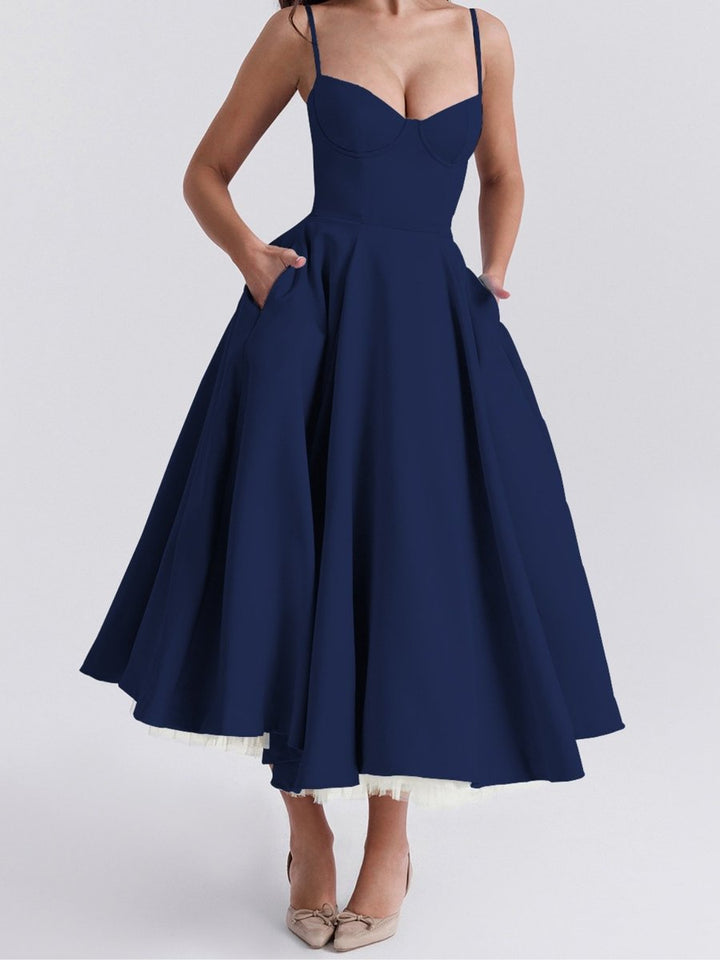 Olivia | Women's Christmas Party Dress Sweetheart Corset Midi Flared Gown