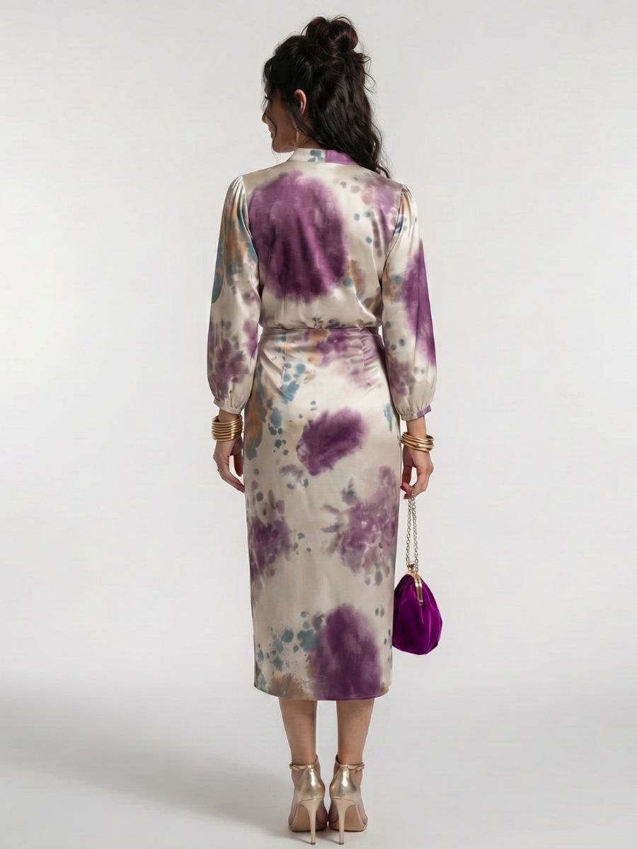 Olivia | Women's Christmas Party Everyday Day Dress Cross-Wrap Midi