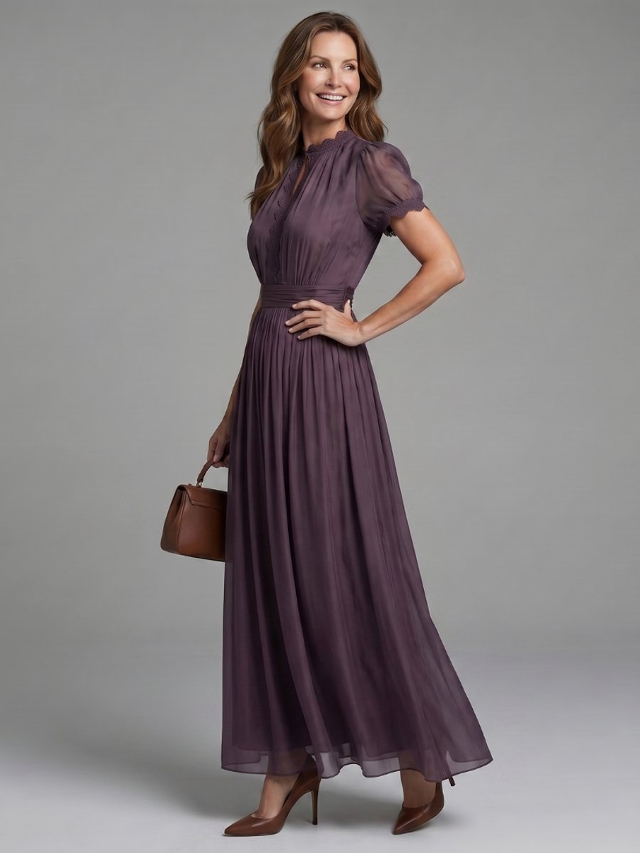 Ivy | Women's Christmas Party Maxi Dress Keyhole Gathered Waist