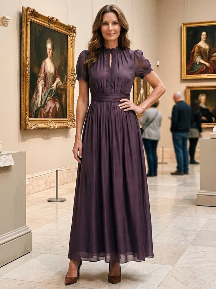 Ivy | Women's Christmas Party Maxi Dress Keyhole Gathered Waist