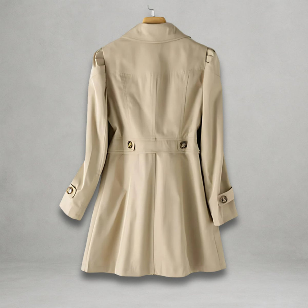 Freya | Women's Classic Belted Trench Coat Single-Breasted Cotton Blend