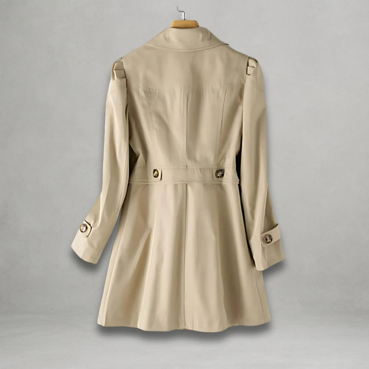 Freya | Women's Classic Belted Trench Coat Single-Breasted Cotton Blend
