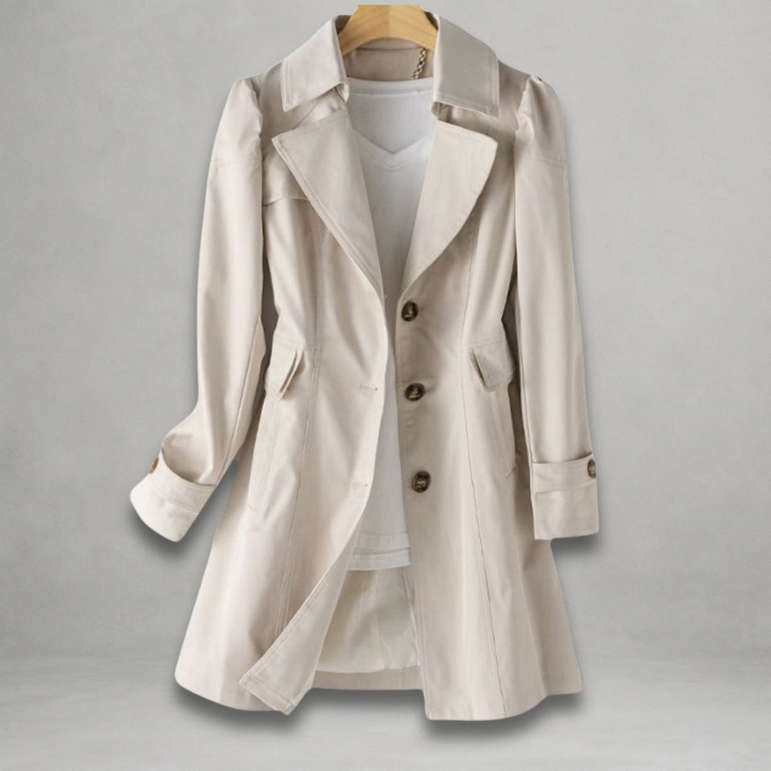 Freya | Women's Classic Belted Trench Coat Single-Breasted Cotton Blend