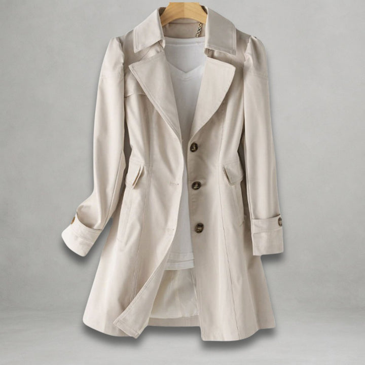 Freya | Women's Classic Belted Trench Coat Single-Breasted Cotton Blend
