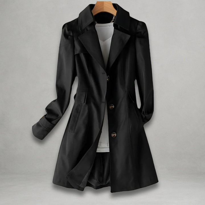 Freya | Women's Classic Belted Trench Coat Single-Breasted Cotton Blend
