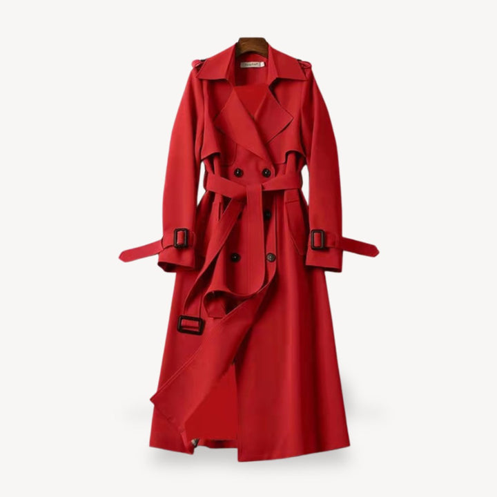 Phoebe | Women's Classic Double-Breasted Belted Trench Coat