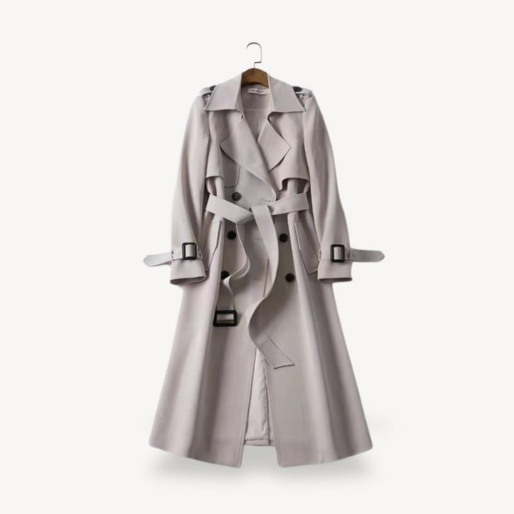 Phoebe | Women's Classic Double-Breasted Belted Trench Coat