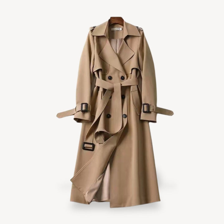 Phoebe | Women's Classic Double-Breasted Belted Trench Coat