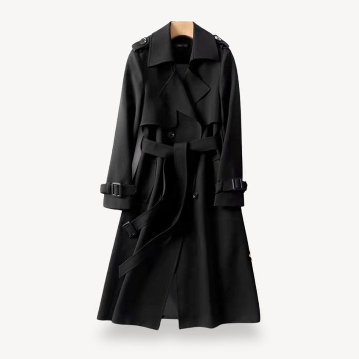 Phoebe | Women's Classic Double-Breasted Belted Trench Coat
