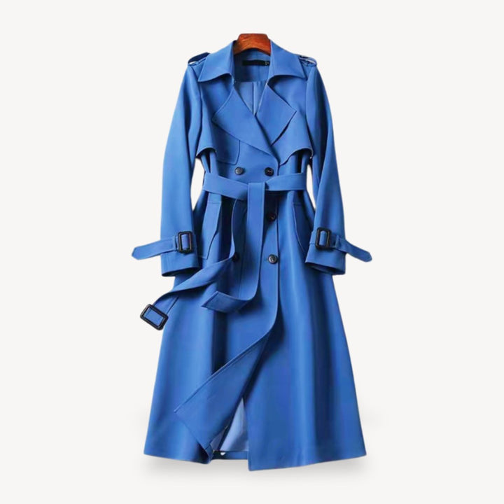 Phoebe | Women's Classic Double-Breasted Belted Trench Coat