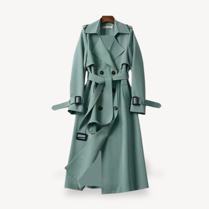 Phoebe | Women's Classic Double-Breasted Belted Trench Coat
