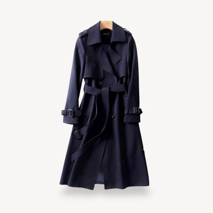 Phoebe | Women's Classic Double-Breasted Belted Trench Coat