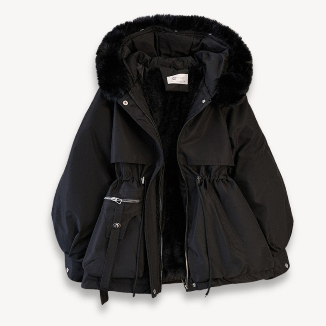 Sienna | Women's Coat Fleece-Lined Faux-Fur Hood Drawstring Parka