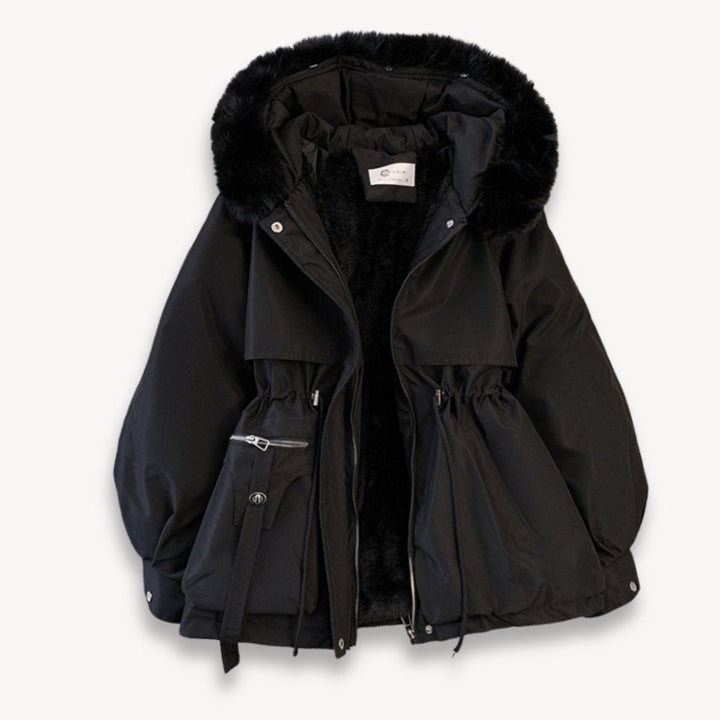 Sienna | Women's Coat Fleece-Lined Faux-Fur Hood Drawstring Parka