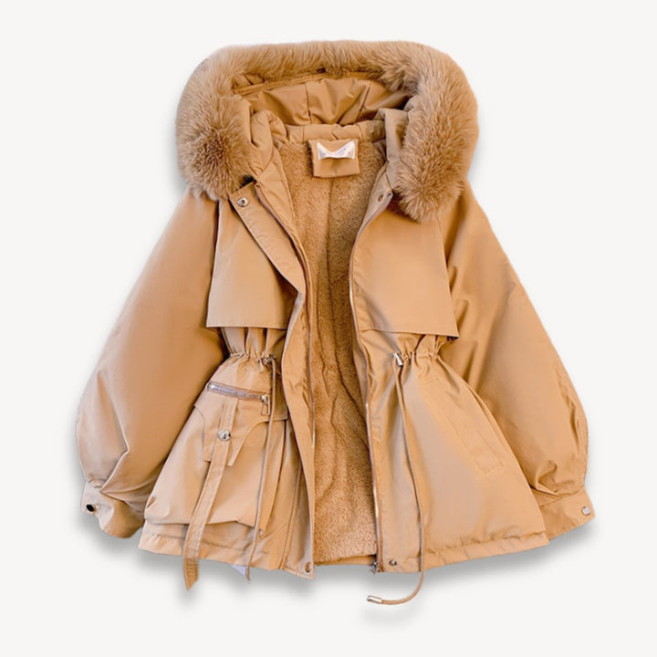 Sienna | Women's Coat Fleece-Lined Faux-Fur Hood Drawstring Parka