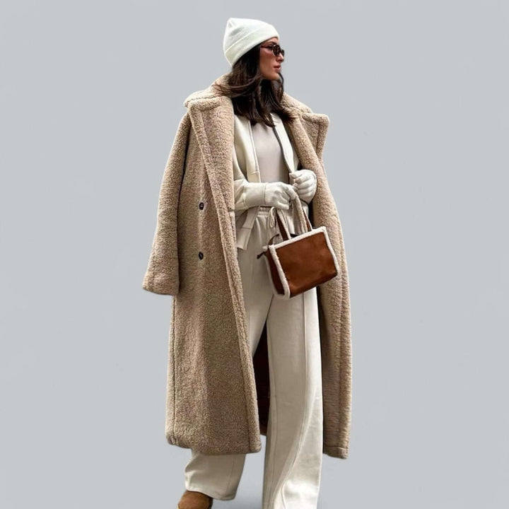 Florence | Women's Coat Long Plush Teddy Oversized Winter Coat