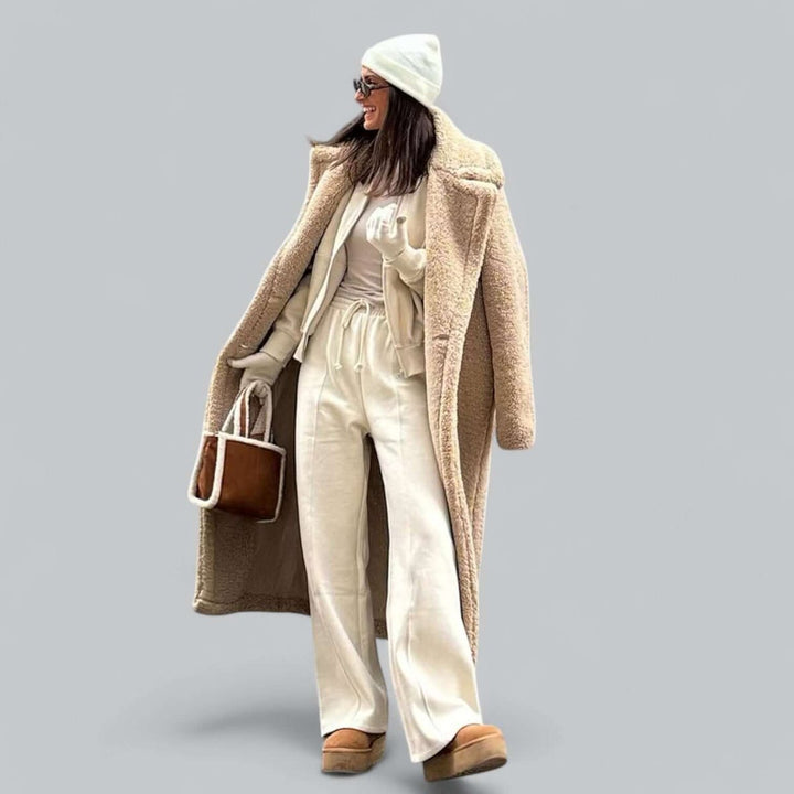 Florence | Women's Coat Long Plush Teddy Oversized Winter Coat