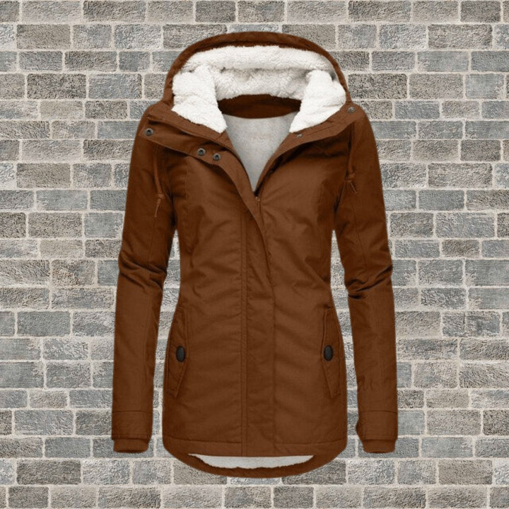 Freya | Womens Coat Sherpa-Lined Hooded Long Winter Parka Jacket
