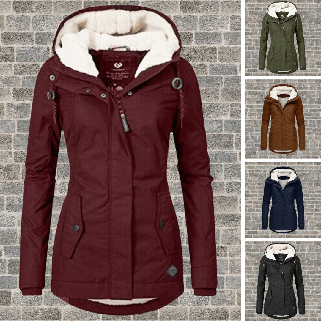 Freya | Womens Coat Sherpa-Lined Hooded Long Winter Parka Jacket