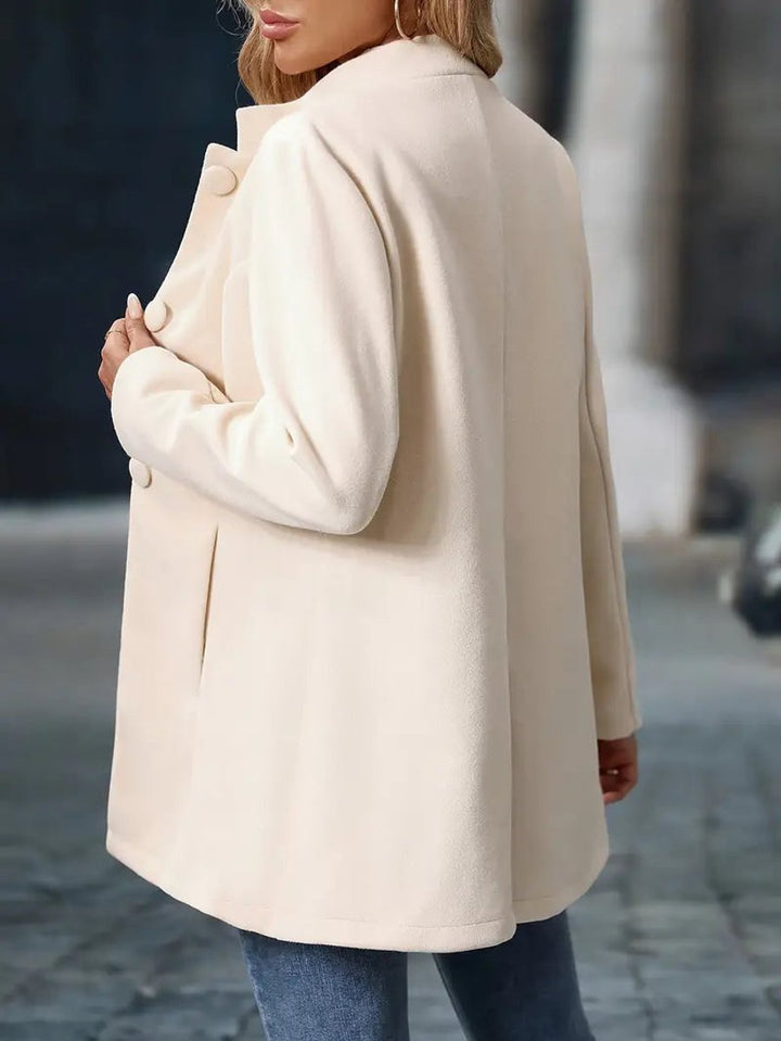 Florence | Women's Coat Stand-Collar Button-Front Tailored Blazer Jacket