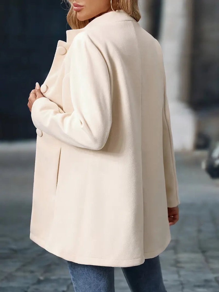 Florence | Women's Coat Stand-Collar Button-Front Tailored Blazer Jacket