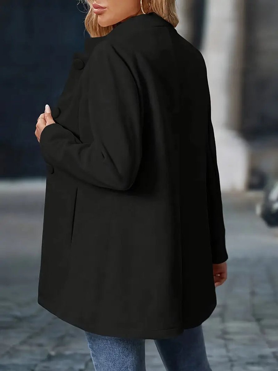 Florence | Women's Coat Stand-Collar Button-Front Tailored Blazer Jacket