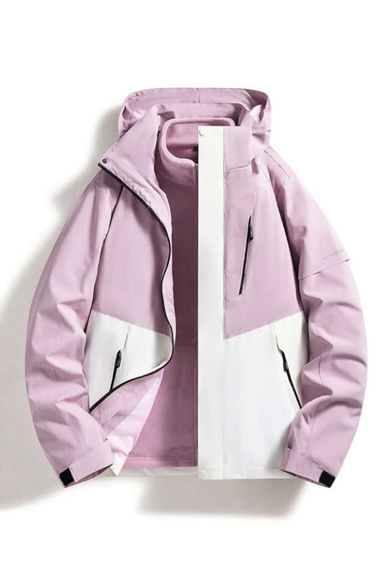 Lily | Women's Coat Waterproof Hooded Two-Tone Outdoor Jacket