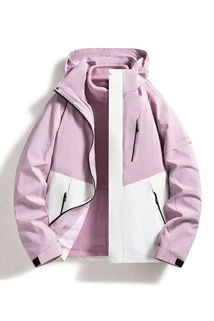 Lily | Women's Coat Waterproof Hooded Two-Tone Outdoor Jacket