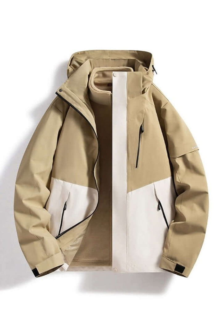 Lily | Women's Coat Waterproof Hooded Two-Tone Outdoor Jacket