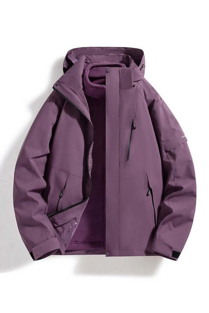 Lily | Women's Coat Waterproof Hooded Two-Tone Outdoor Jacket