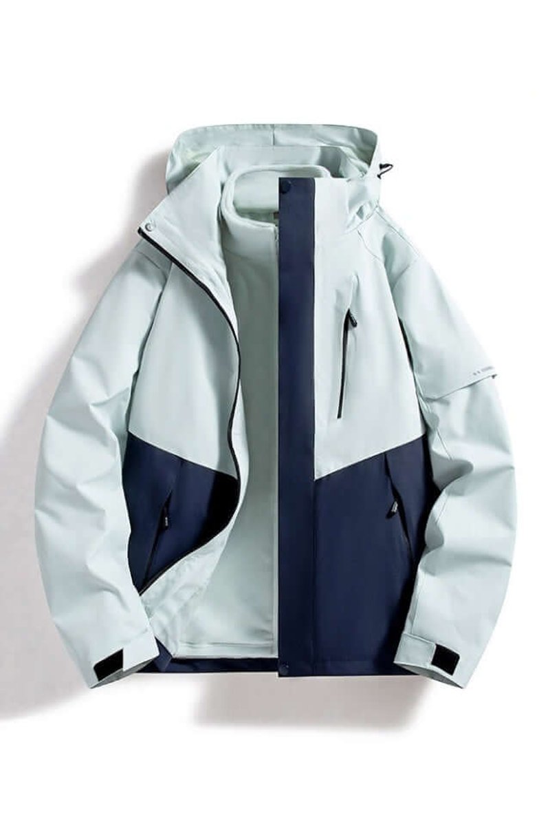 Lily | Women's Coat Waterproof Hooded Two-Tone Outdoor Jacket