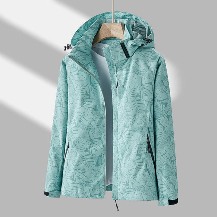 Sienna | Women's Coat Waterproof Windproof Leaf-Print Hooded Jacket