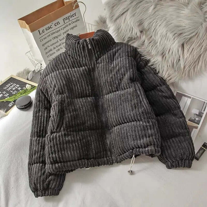 Willow | Women's Corduroy Loose-Fit Zip-Up Ladies Puffer Jacket