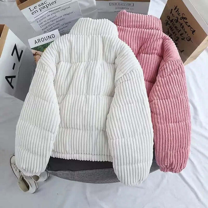Willow | Women's Corduroy Loose-Fit Zip-Up Ladies Puffer Jacket