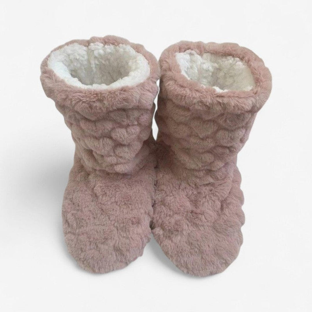 Willow | Women's Cosy Ankle Boot Slippers Fluffy Slip-On Indoor Booties