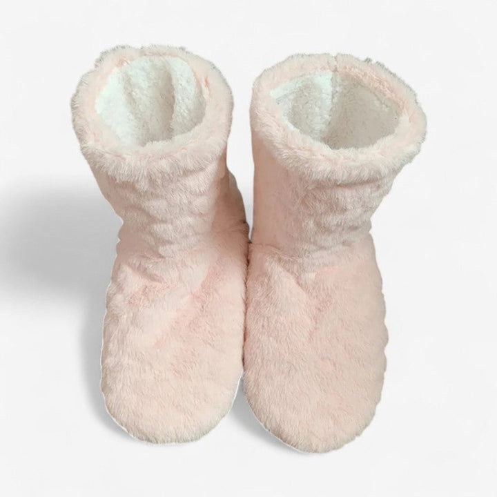 Willow | Women's Cosy Ankle Boot Slippers Fluffy Slip-On Indoor Booties