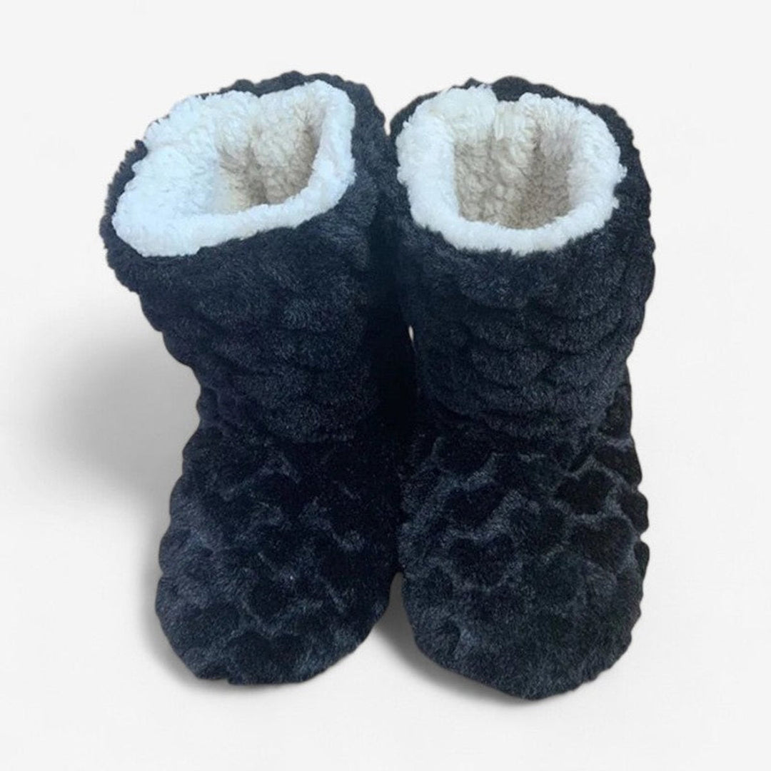 Willow | Women's Cosy Ankle Boot Slippers Fluffy Slip-On Indoor Booties