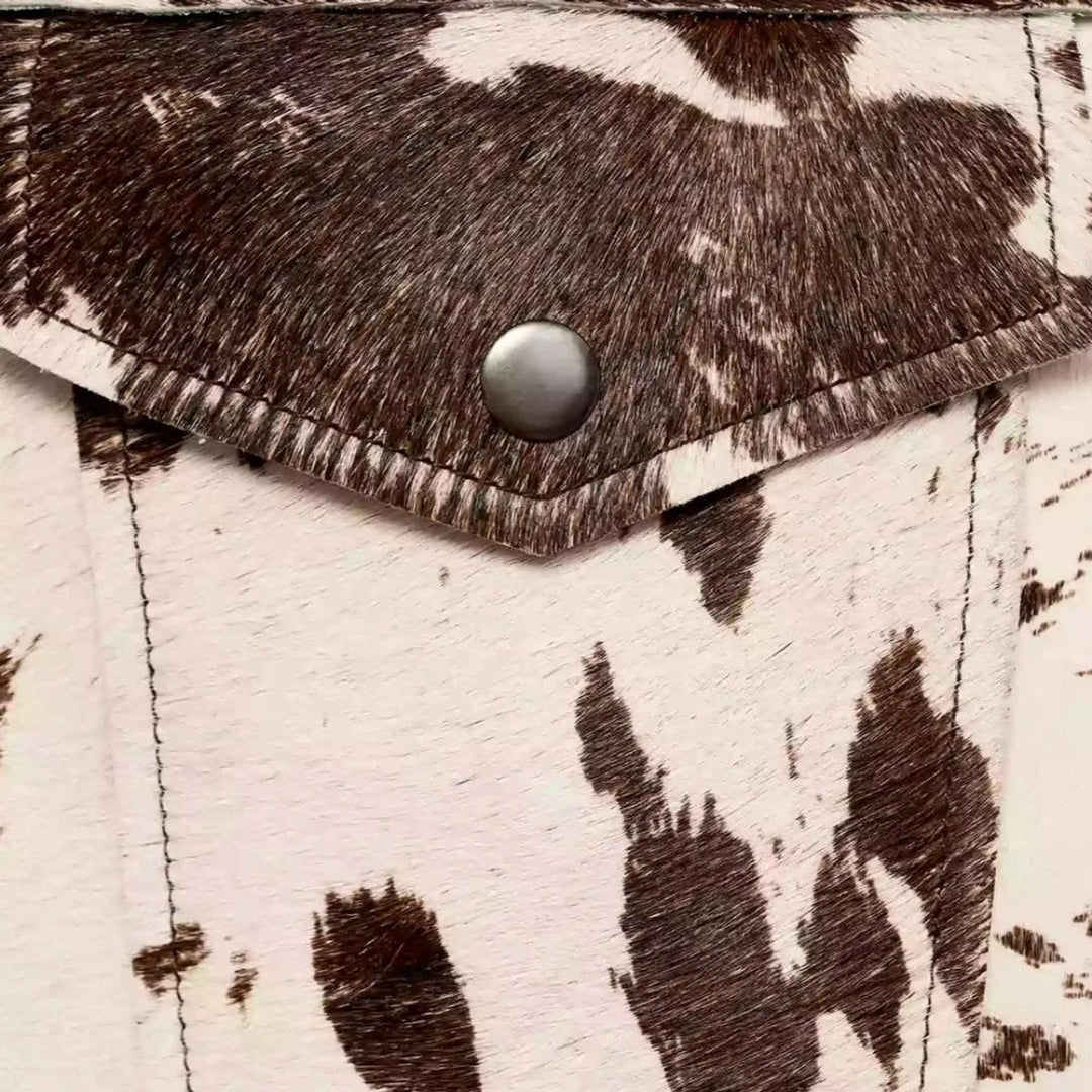 Sophie | Women's Cow Print Single-Breasted Structured Coat Jacket