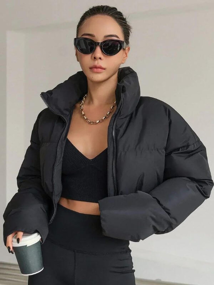 Phoebe | Women's Cropped Ladies Puffer Jacket Lightweight Padded Coat
