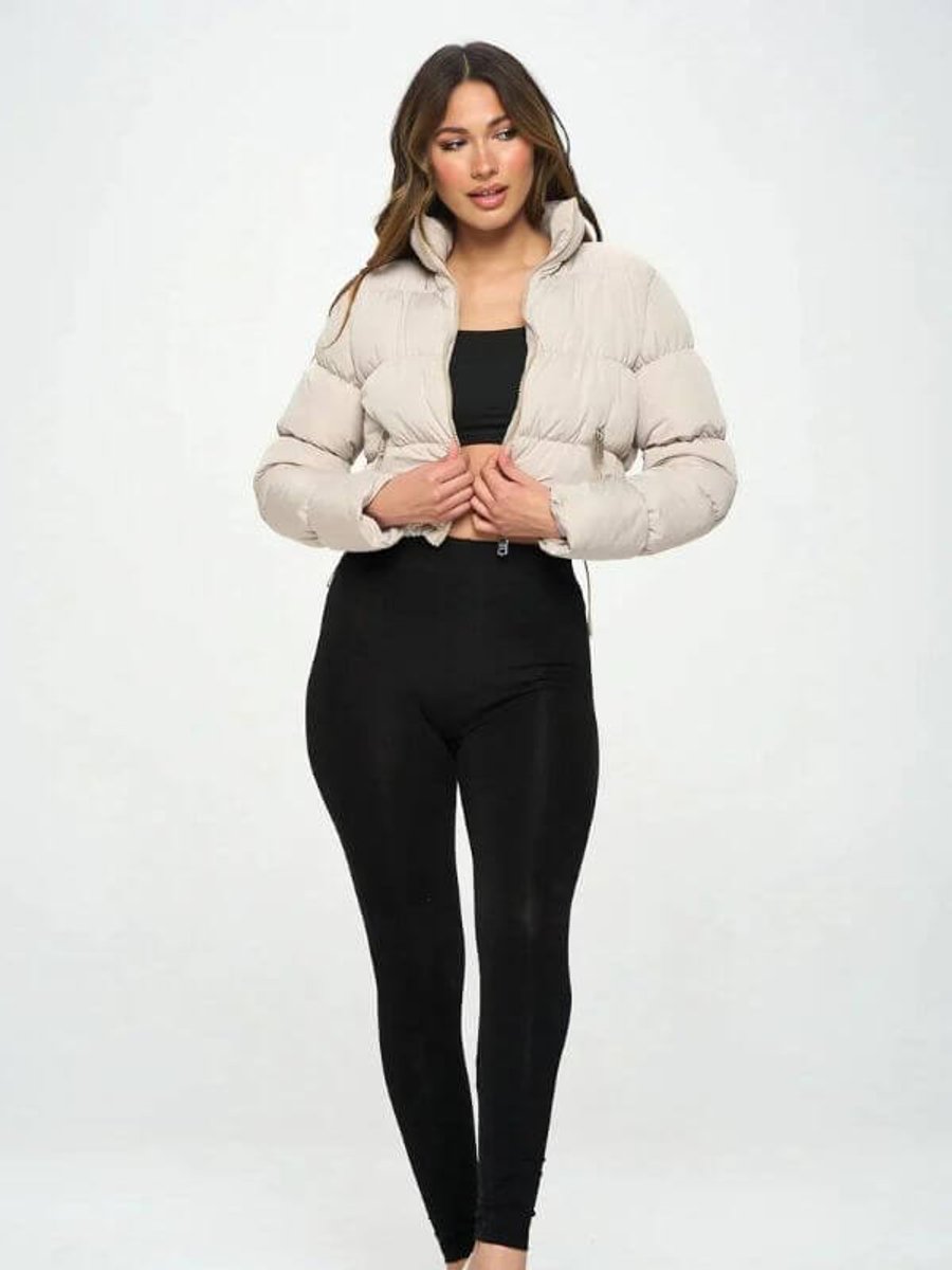 Phoebe | Women's Cropped Ladies Puffer Jacket Lightweight Padded Coat