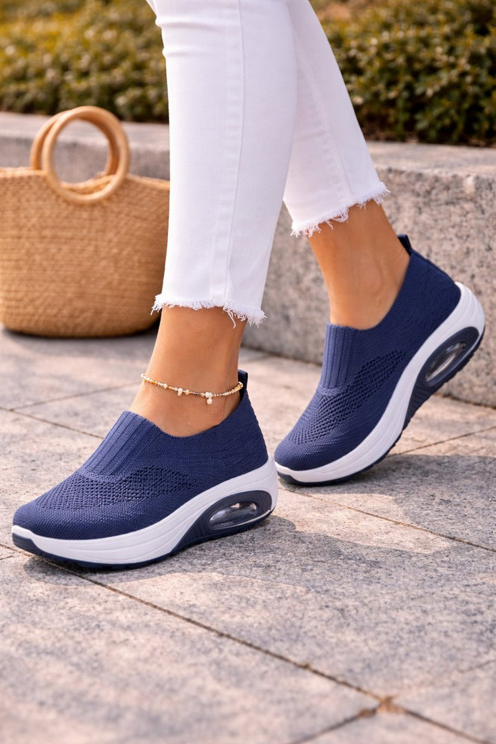 Lily | Women's Cushioned Knit Slip-On Walking Trainers