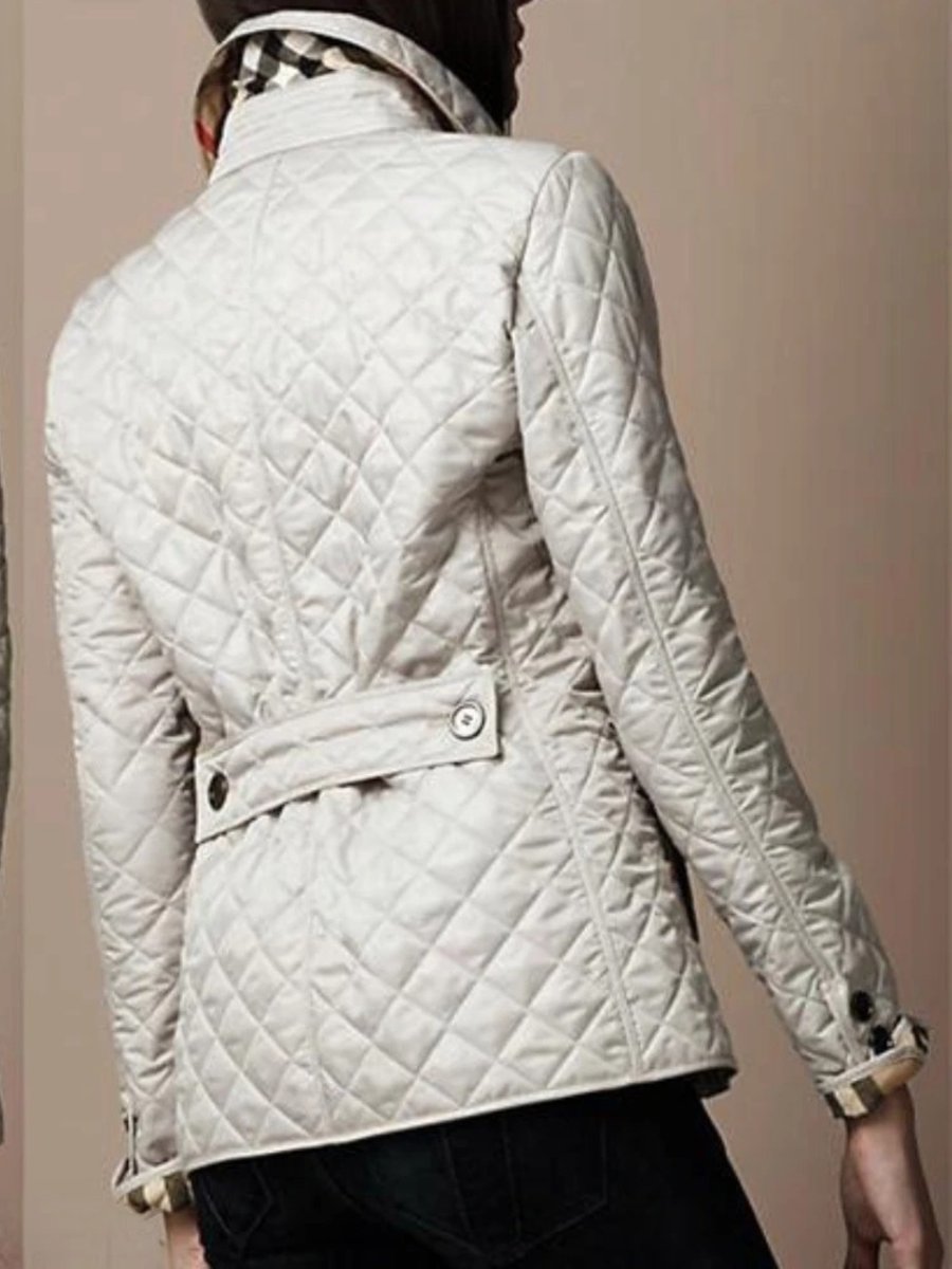 Emily | Women's Diamond-Quilted Snap-Button Ladies Puffer Jacket Coat