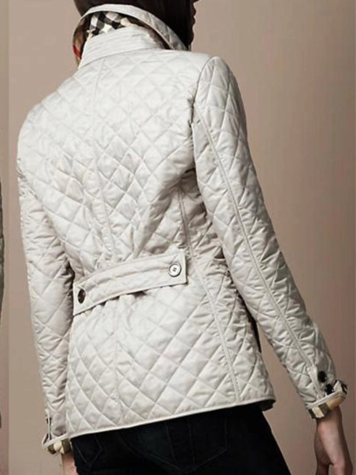 Emily | Women's Diamond-Quilted Snap-Button Ladies Puffer Jacket Coat