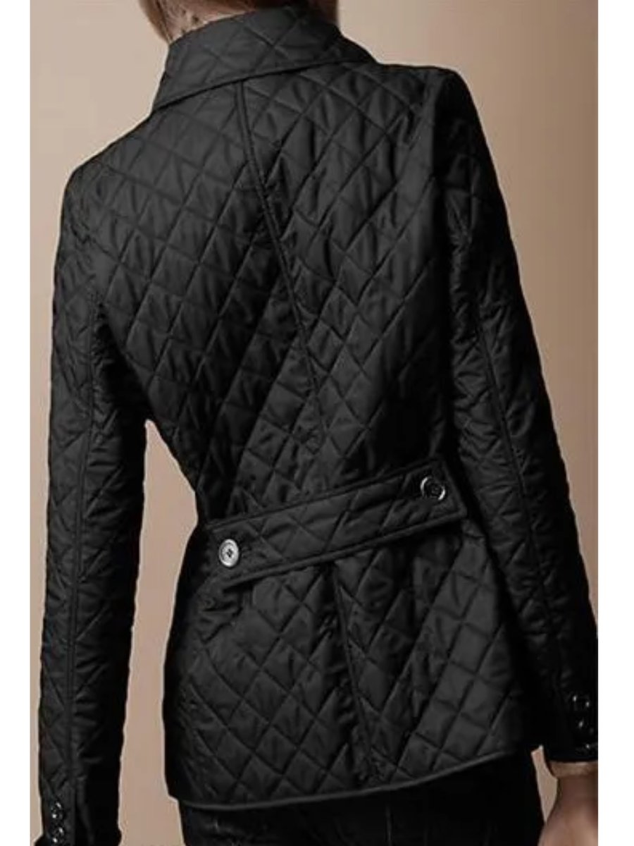 Emily | Women's Diamond-Quilted Snap-Button Ladies Puffer Jacket Coat