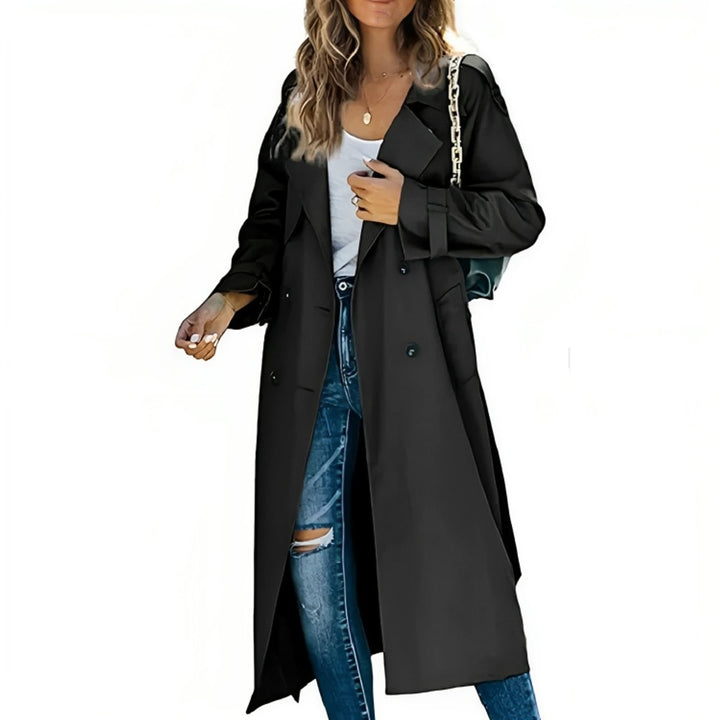 Grace | Women's Double-Breasted Belted Lapel Trench Coat