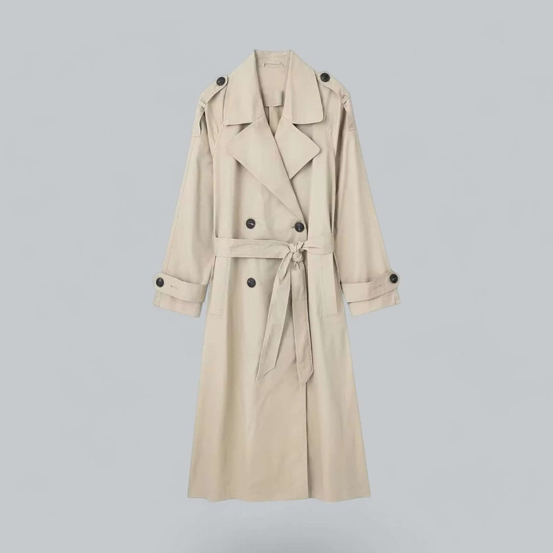 Ella | Women's Double-Breasted Belted Longline Trench Coat