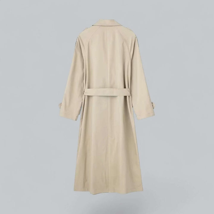 Ella | Women's Double-Breasted Belted Longline Trench Coat