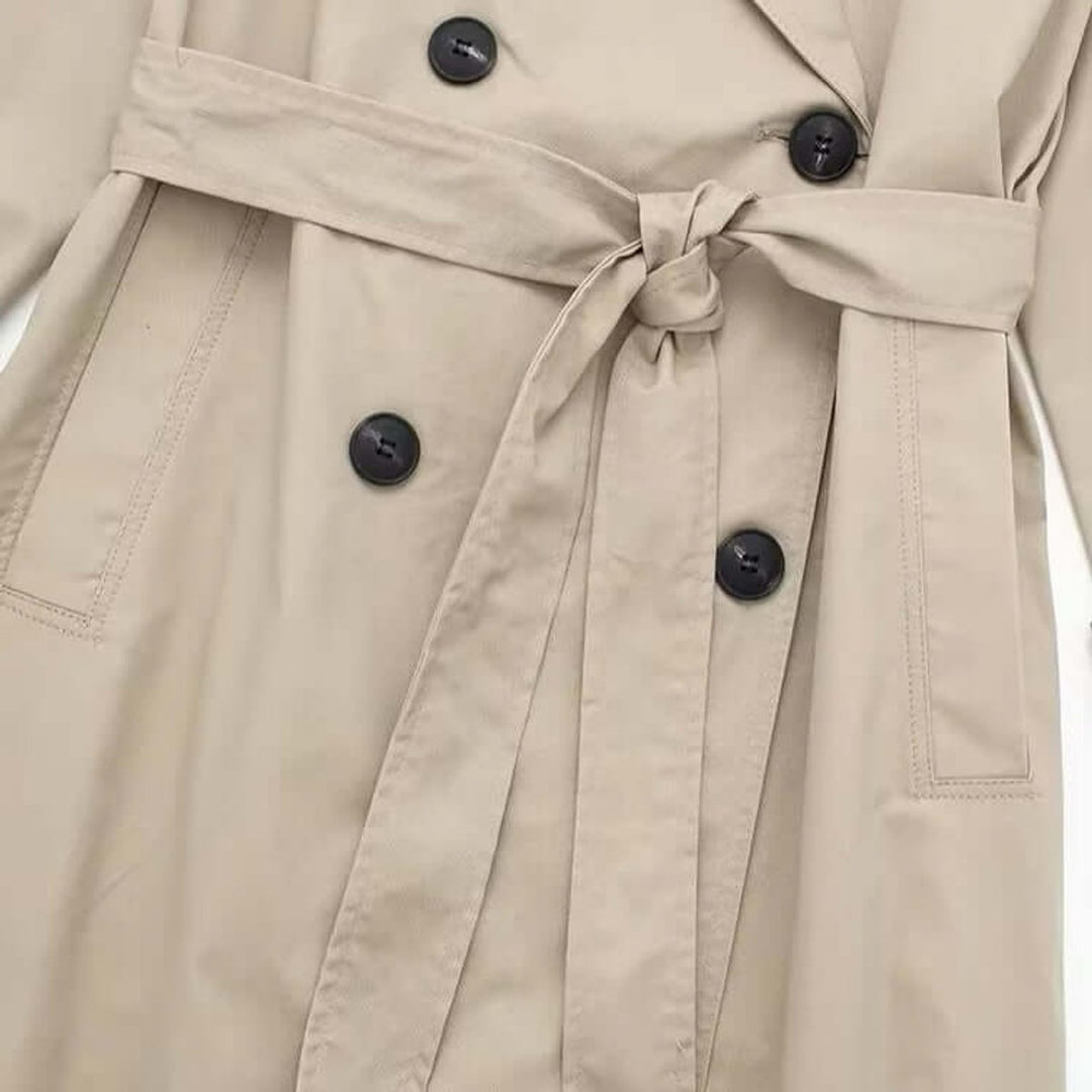 Ella | Women's Double-Breasted Belted Longline Trench Coat