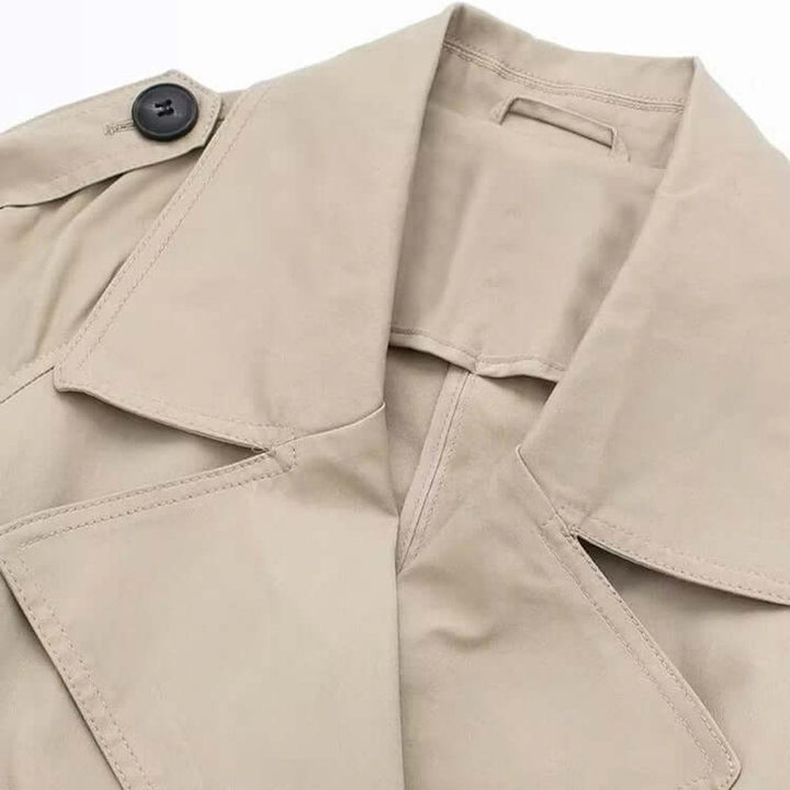 Ella | Women's Double-Breasted Belted Longline Trench Coat